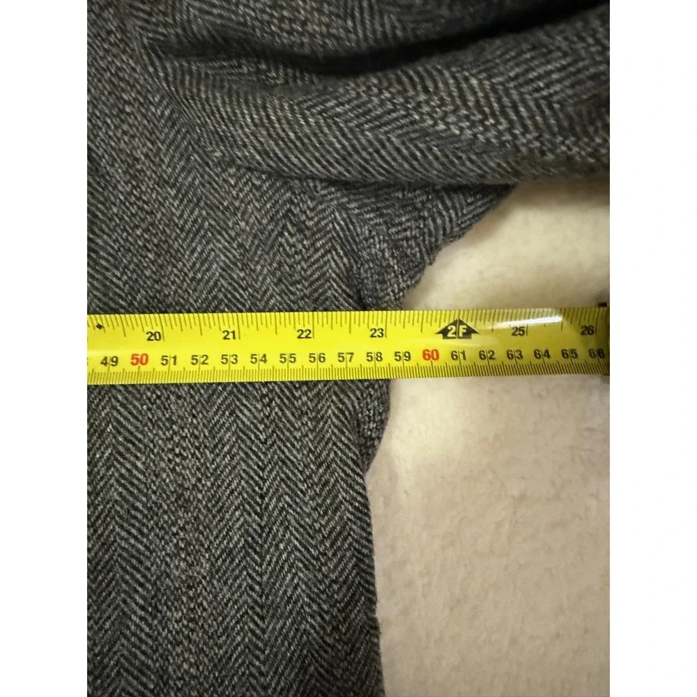 Towncraft Blazer Mens 46R Gray Herringbone Wool‎ Blend 2 Button Sport Coat Lined